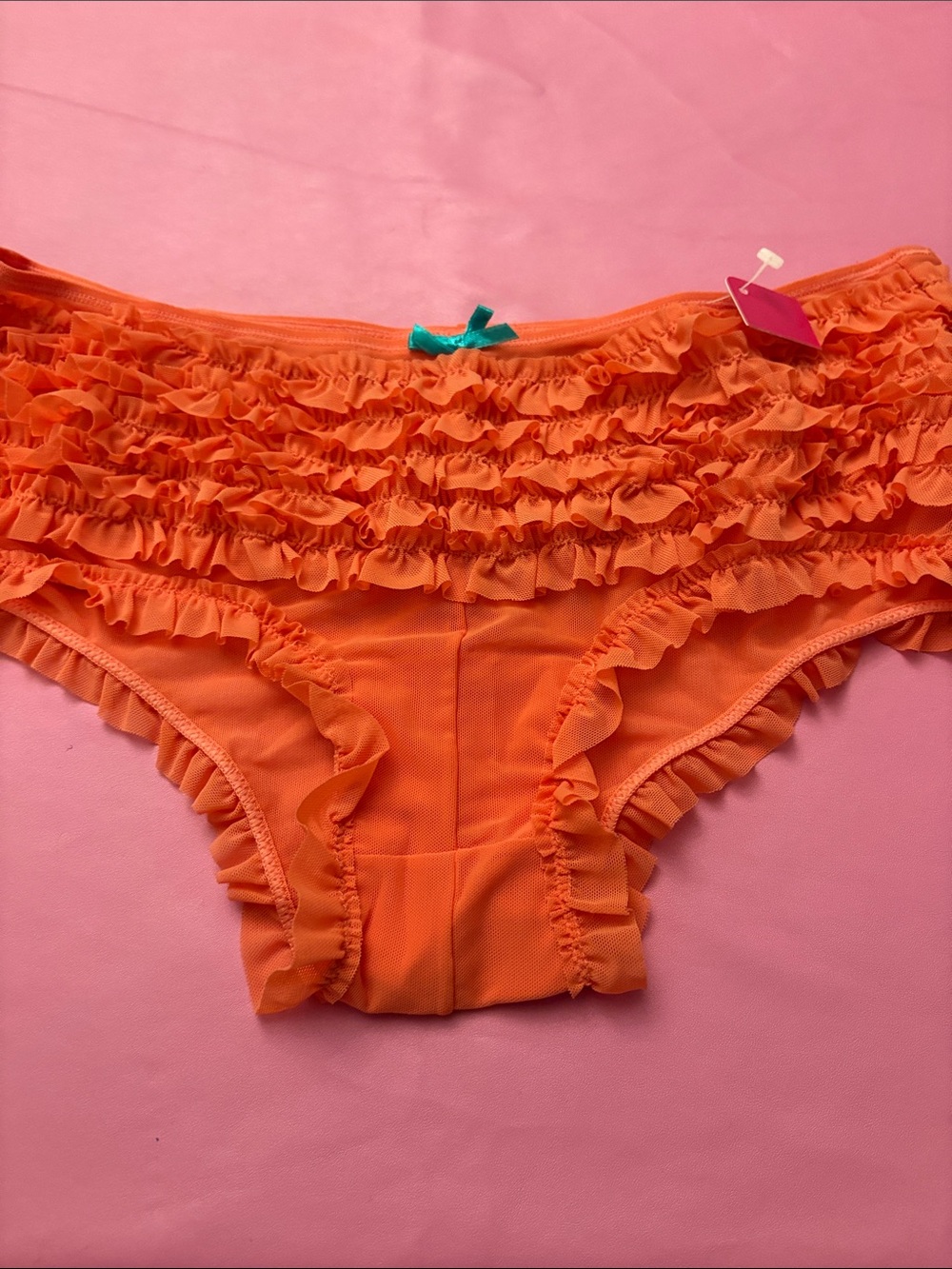Ruffled Bikini Briefs - Orange